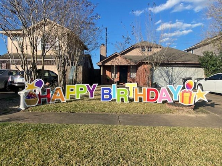 Happy Birthday Sign (Colorful) $80