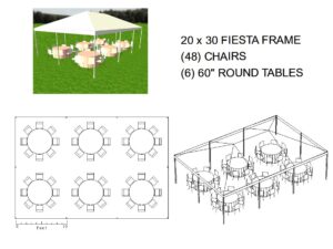 20X30 FRAME ROUND Tent Layout