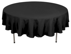 Round Tablecloth 90in (Black)